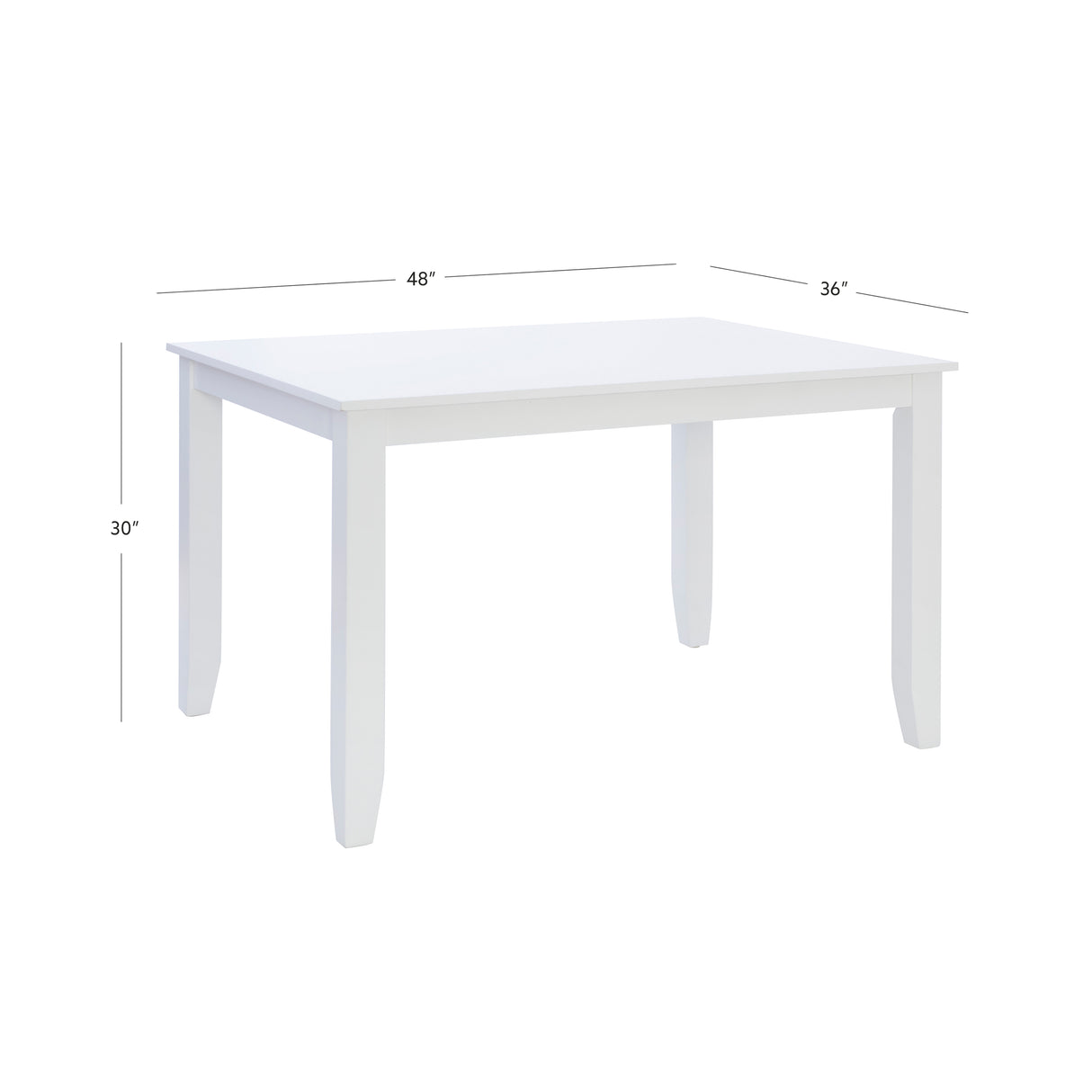 Maui White Rectangle Dining Table