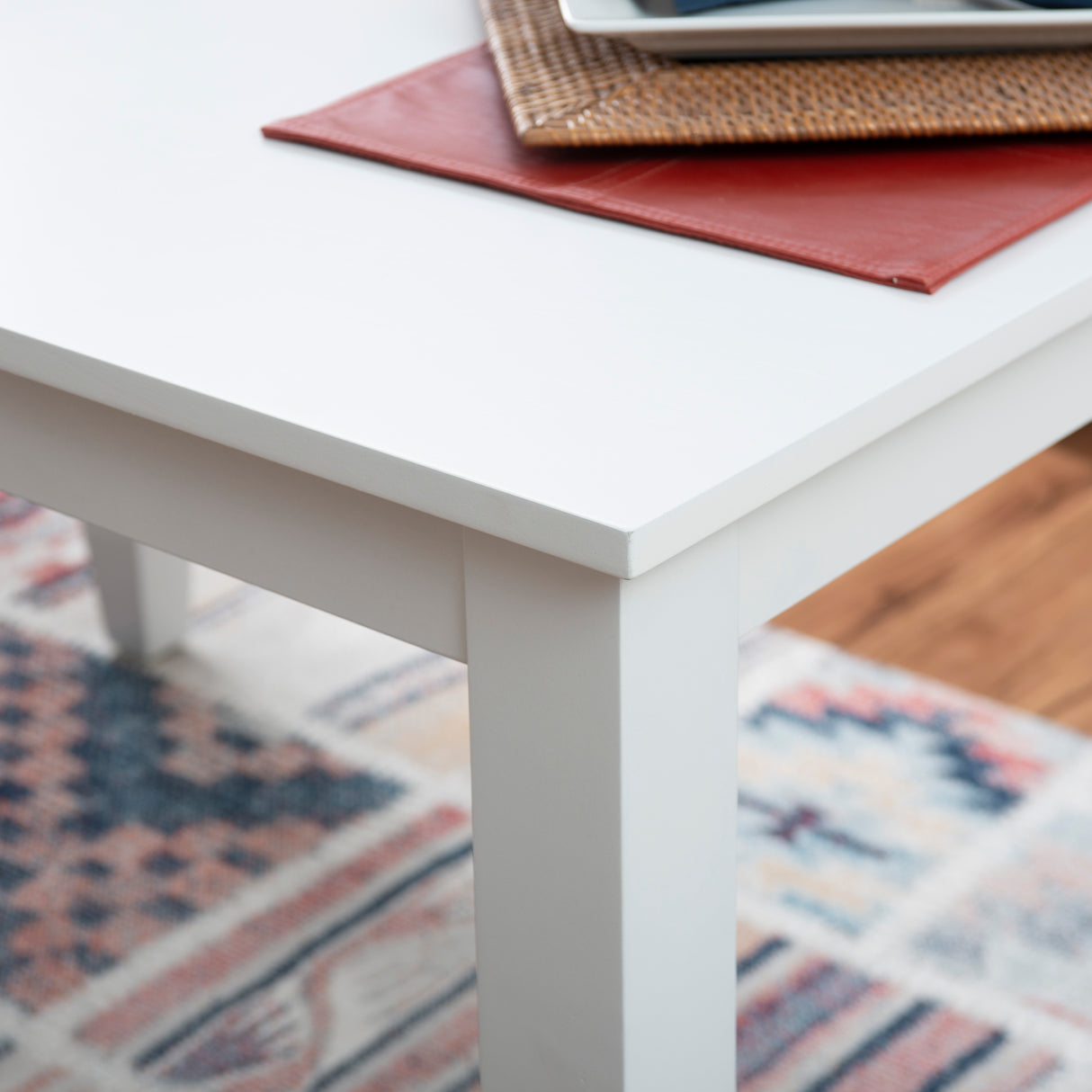 Maui White Rectangle Dining Table