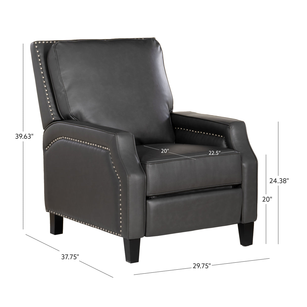 Portico Faux Leather Push Back Recliner