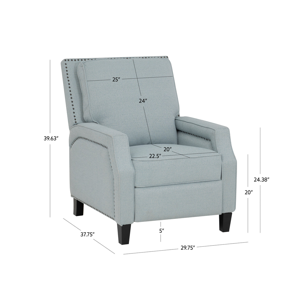 Portico Faux Leather Push Back Recliner