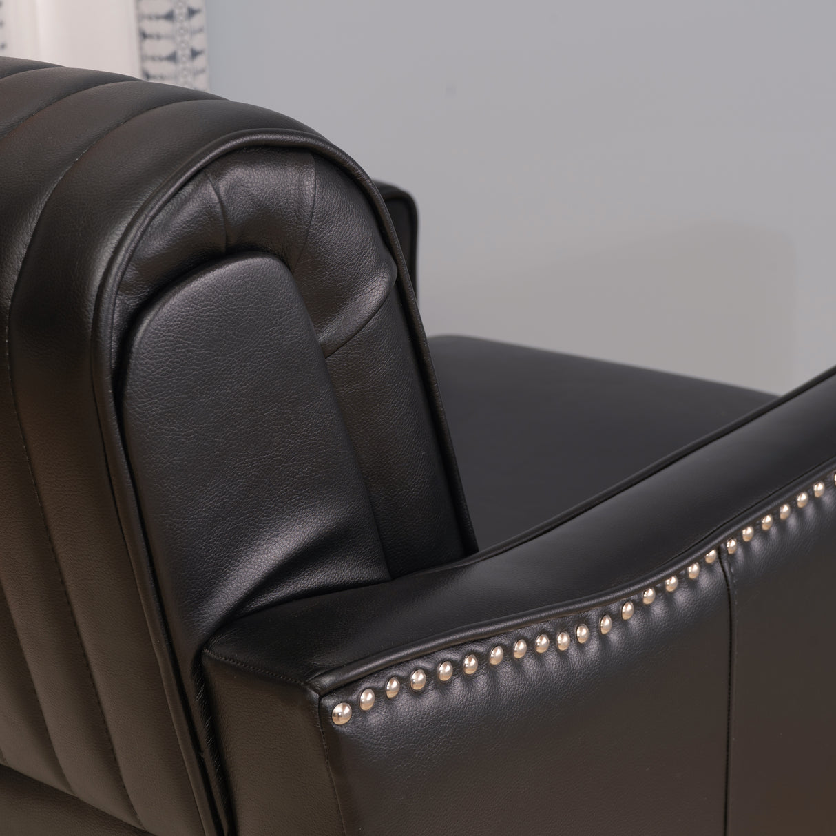 Carter Swivel Faux Leather Accent Chair