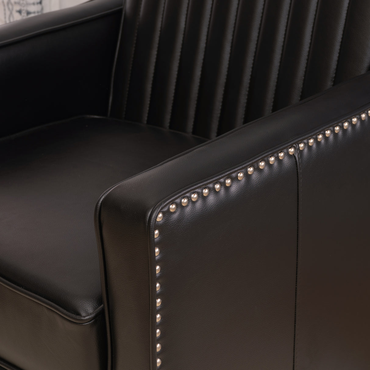 Carter Swivel Faux Leather Accent Chair