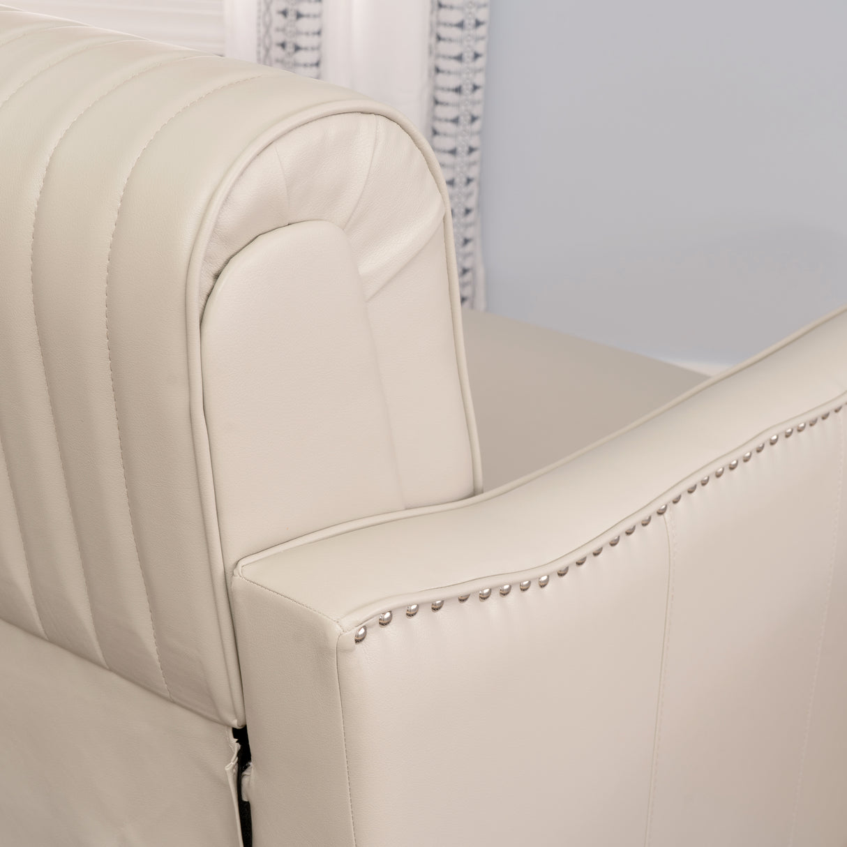 Carter Swivel Faux Leather Accent Chair