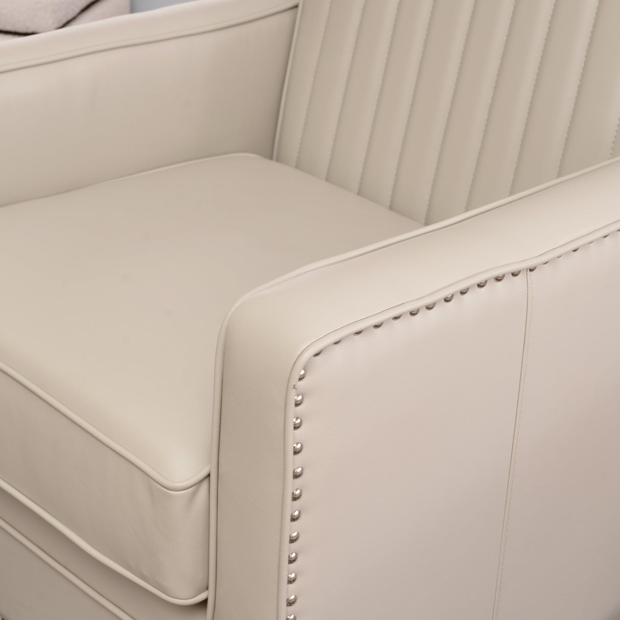 Carter Swivel Faux Leather Accent Chair