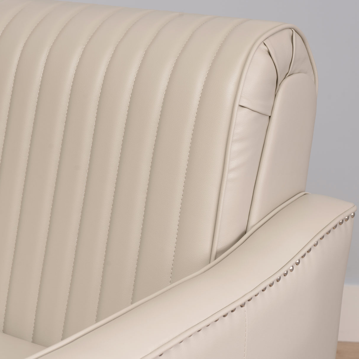 Carter Swivel Faux Leather Accent Chair