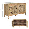 Heidi Natural 2 Door Carved Cabinet