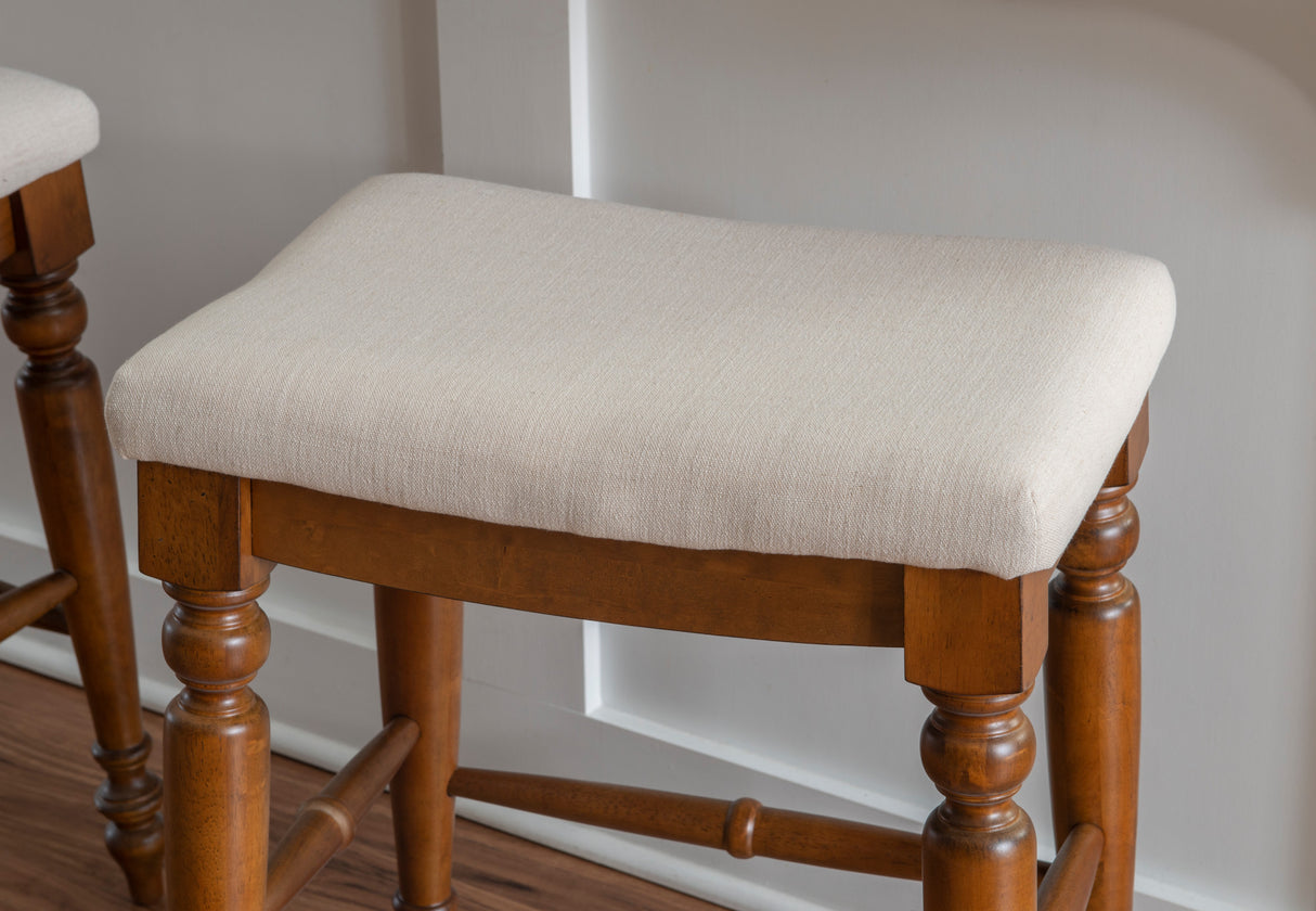 Marino Antique Backless Bar or Counter Stool