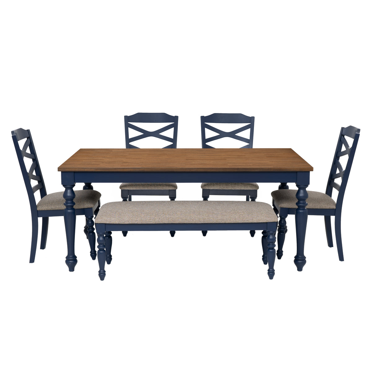 Trimble 6-Piece Dining Set with Bench