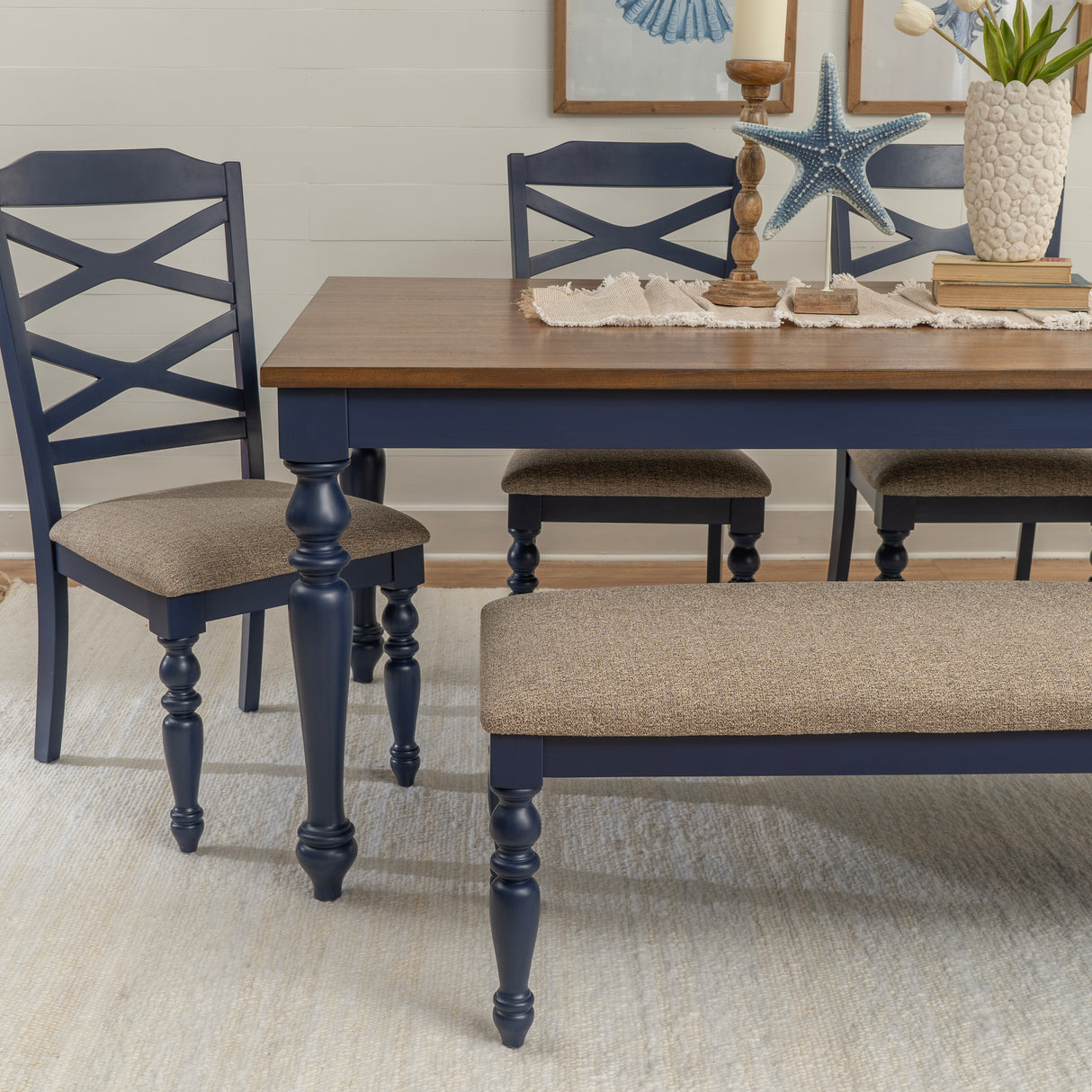 Trimble 6-Piece Dining Set with Bench