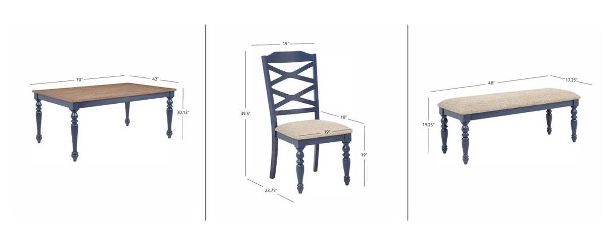 Trimble 6-Piece Dining Set with Bench