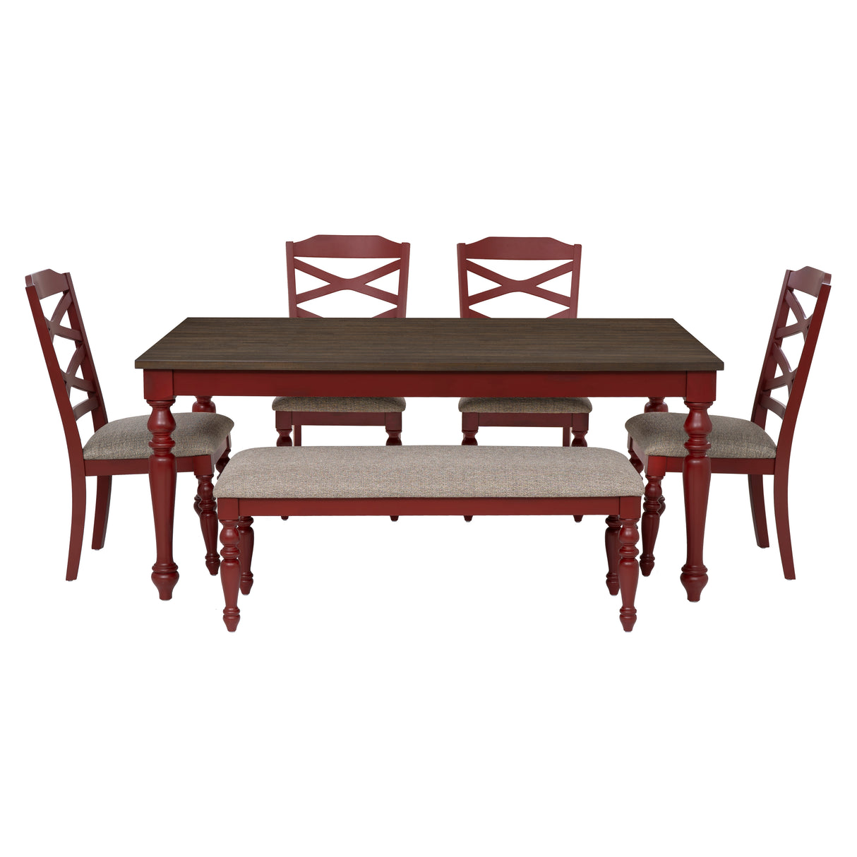 Trimble 6-Piece Dining Set with Bench