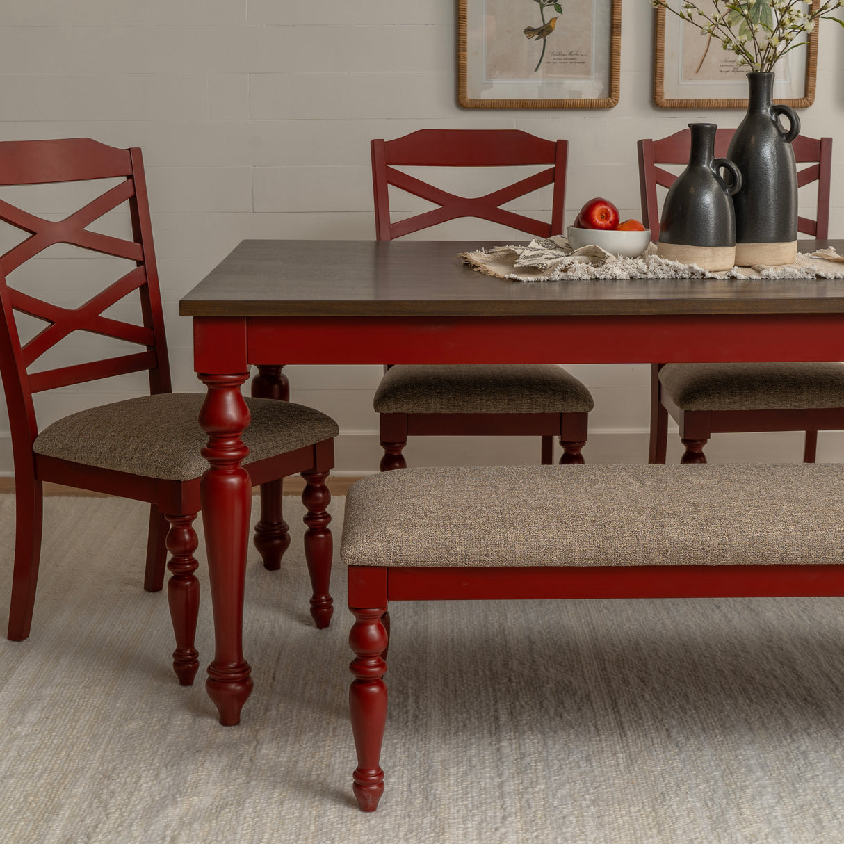 Trimble 6-Piece Dining Set with Bench