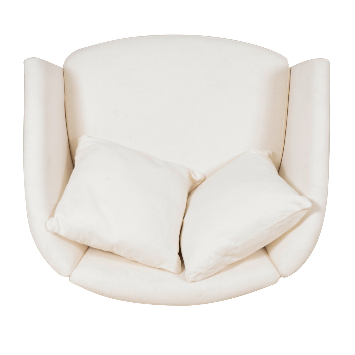 Ruby White Sherpa Swivel Accent Sherpa