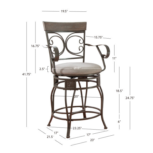 Bria Big and Tall Counter Stool
