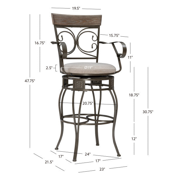 Bria Big and Tall Counter Stool