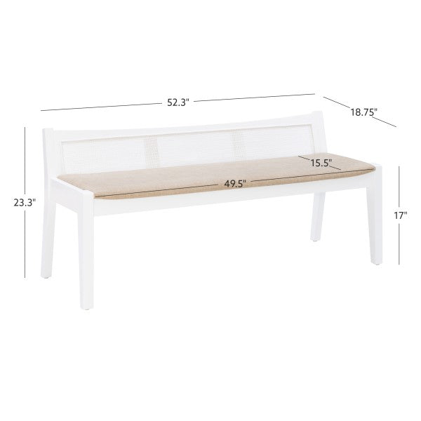 Beaux Cane Back Bench