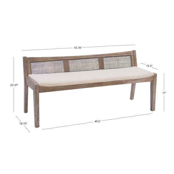 Beaux Cane Back Bench