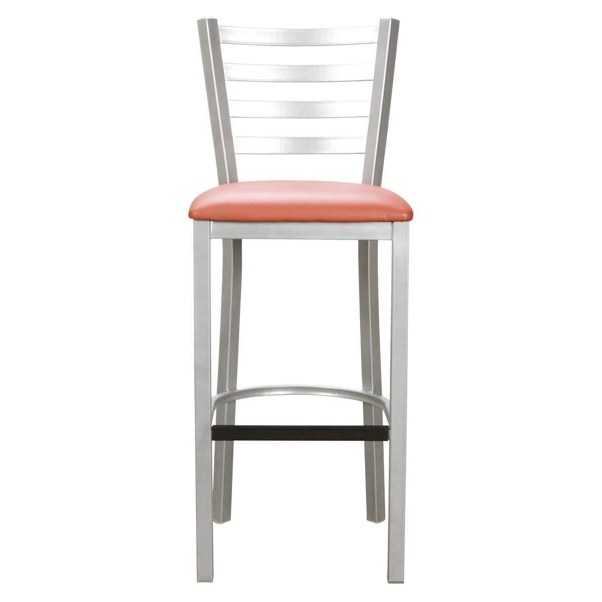 Kara Rust Vinyl Metal Bar Stools (Set of 2)