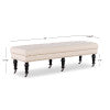 Isabelle Linen Bench 62In