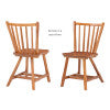 Leeville Med Oak Wood Side Chair (Set of 2)