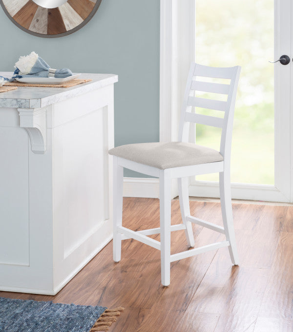 Felicia White Counter Stools (Set of 2)