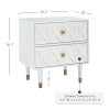 Geo 2-Drawer Texture Nightstand
