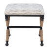 Campaign Striped Accent Stool