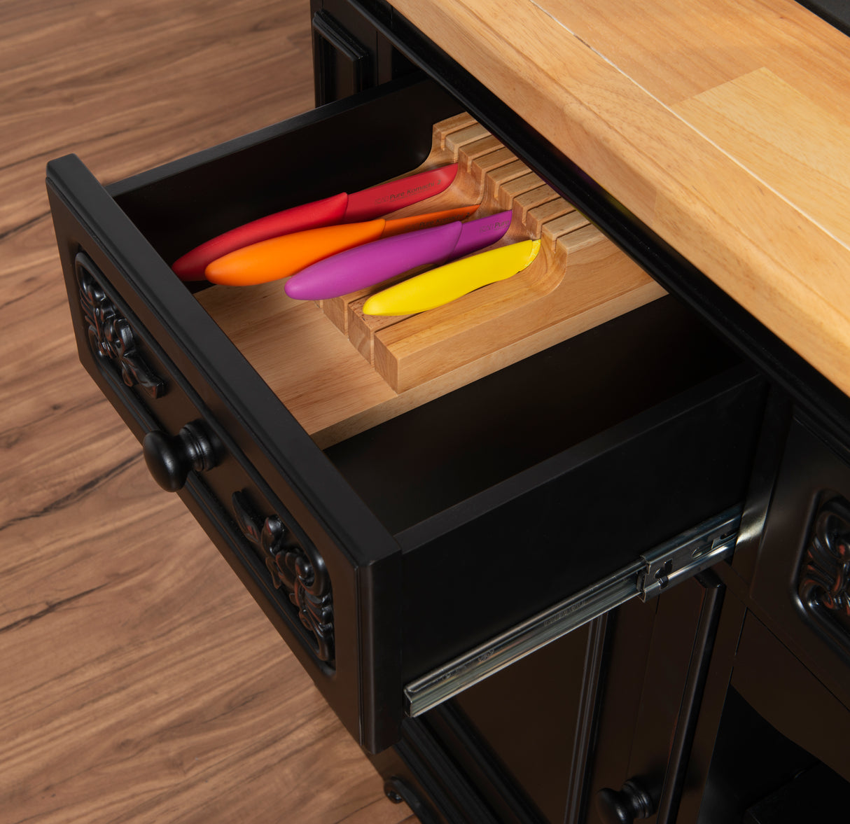 Pennfield Black Kitchen Island