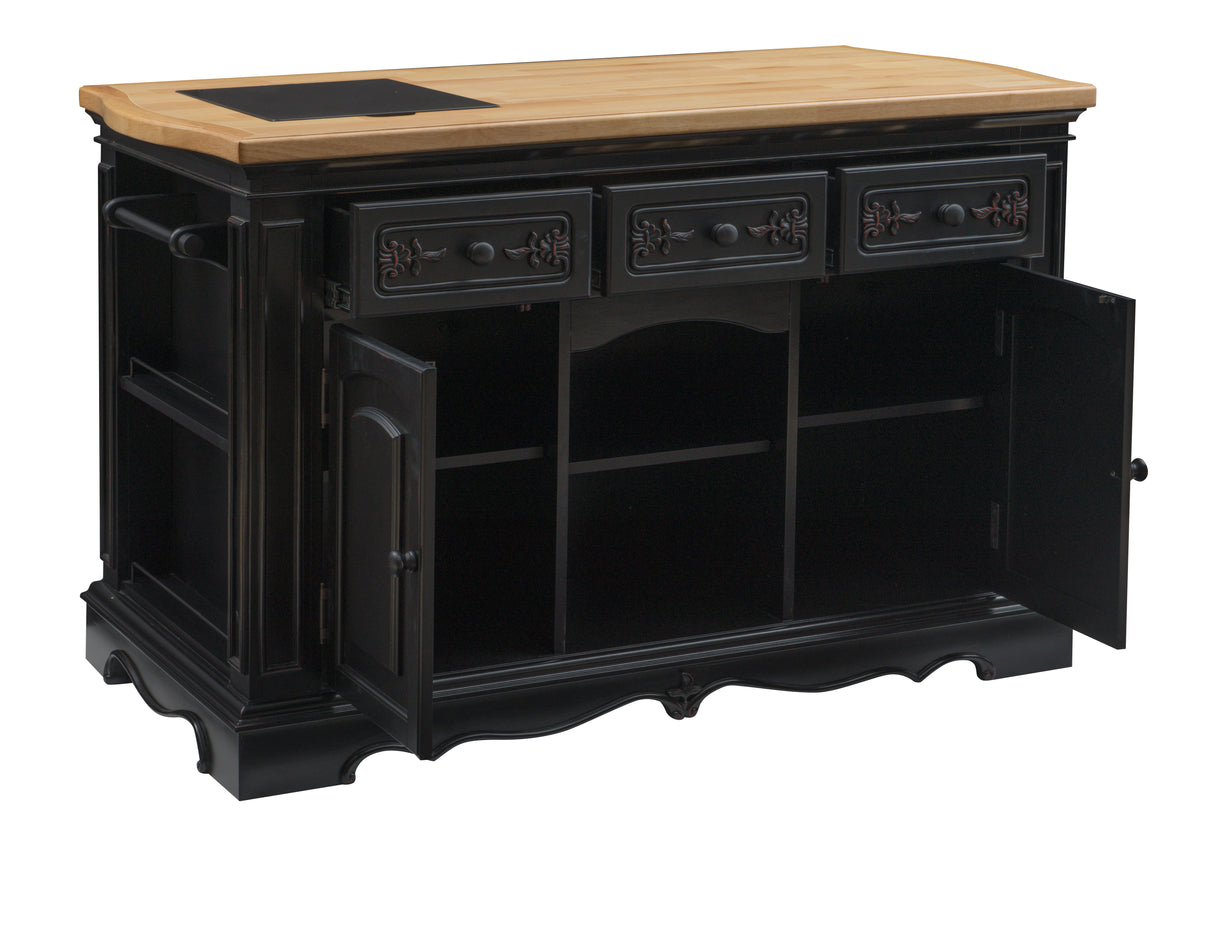 Pennfield Black Kitchen Island