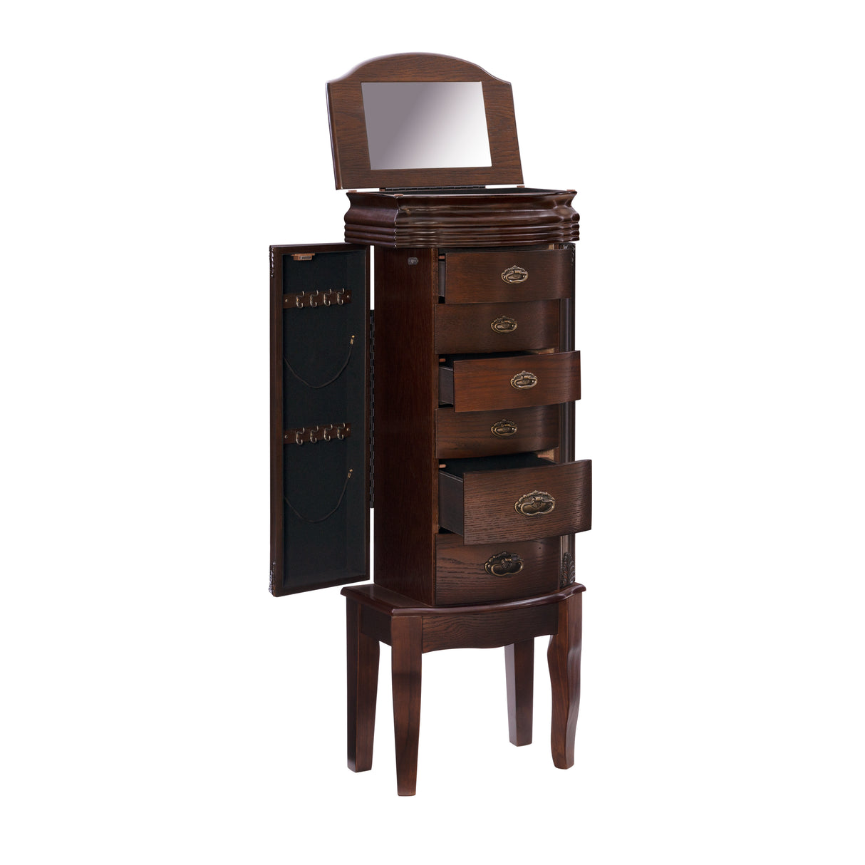 Joelle Espresso Jewelry Armoire