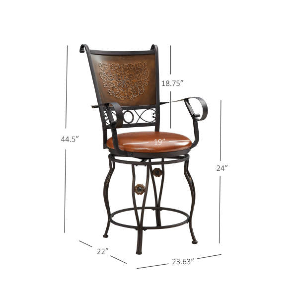 Beatrix Big And Tall Armed Stool