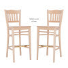Minetta Bar Stools Unfinished (Set of 2)