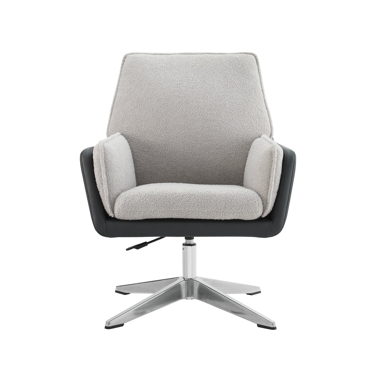 Maddie Black Gray Swivel Accent Chair