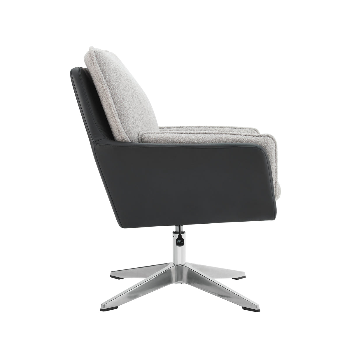 Maddie Black Gray Swivel Accent Chair