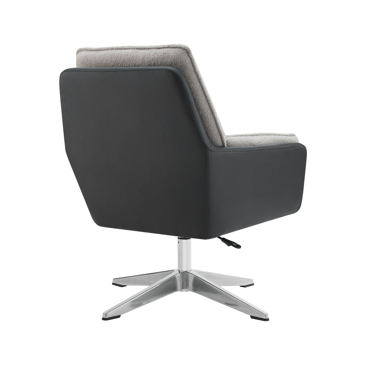 Maddie Black Gray Swivel Accent Chair