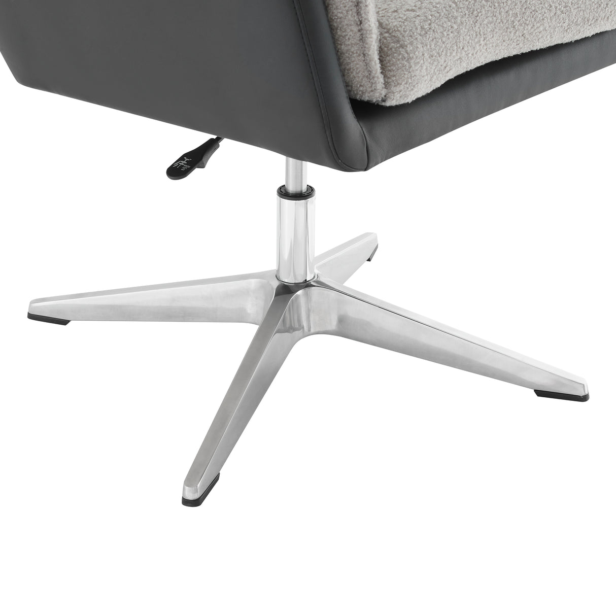 Maddie Black Gray Swivel Accent Chair