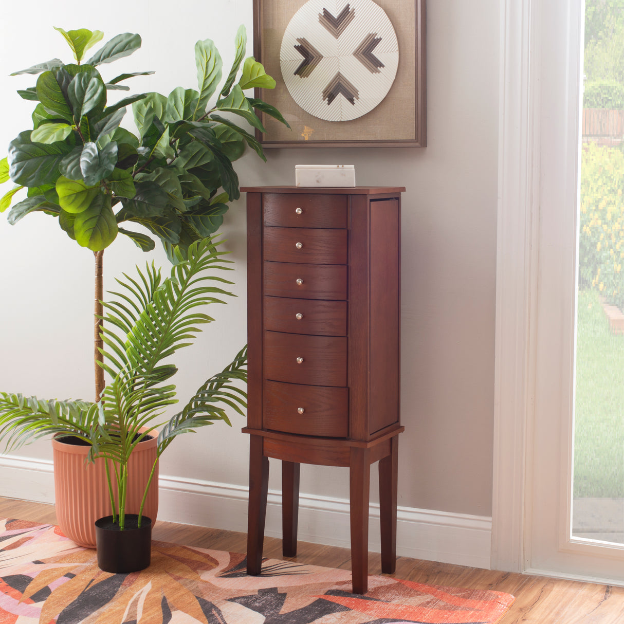 Maddie Espresso Jewelry Armoire