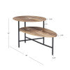 Cleo Natural Black Two-Tiered Coffee Table