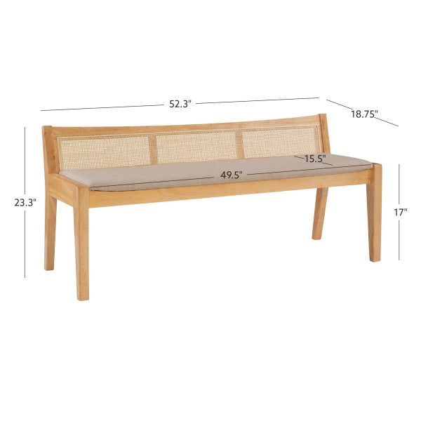 Beaux Cane Back Bench