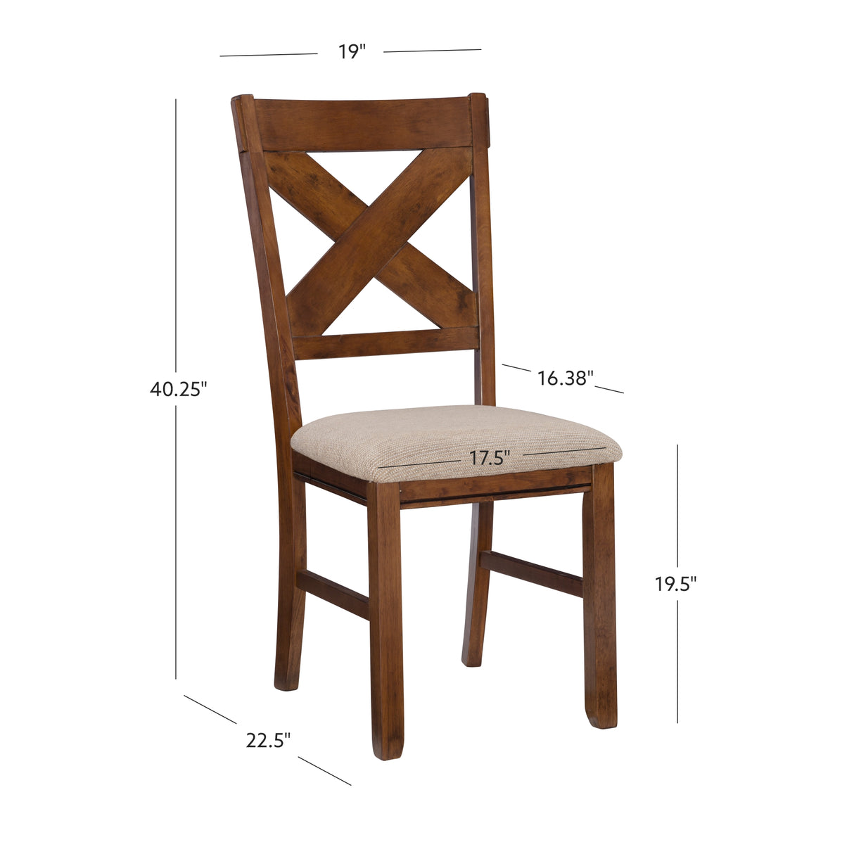 Kraven Dark Hazelnut Dining Side Chair (Set of 2)