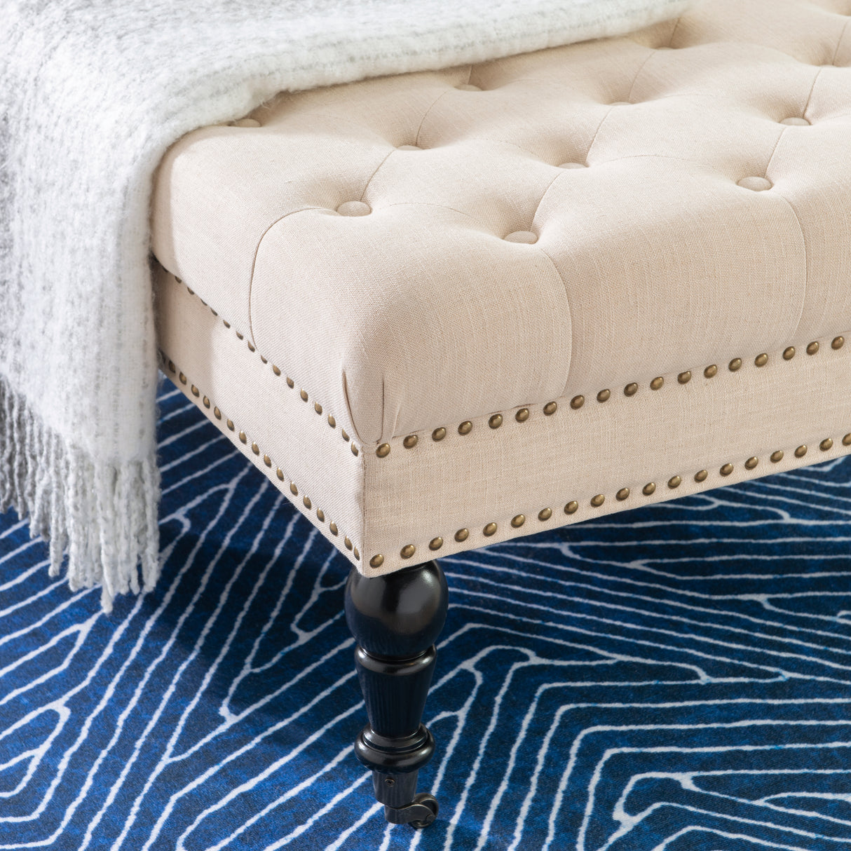 Isabelle Square Tufted Ottoman