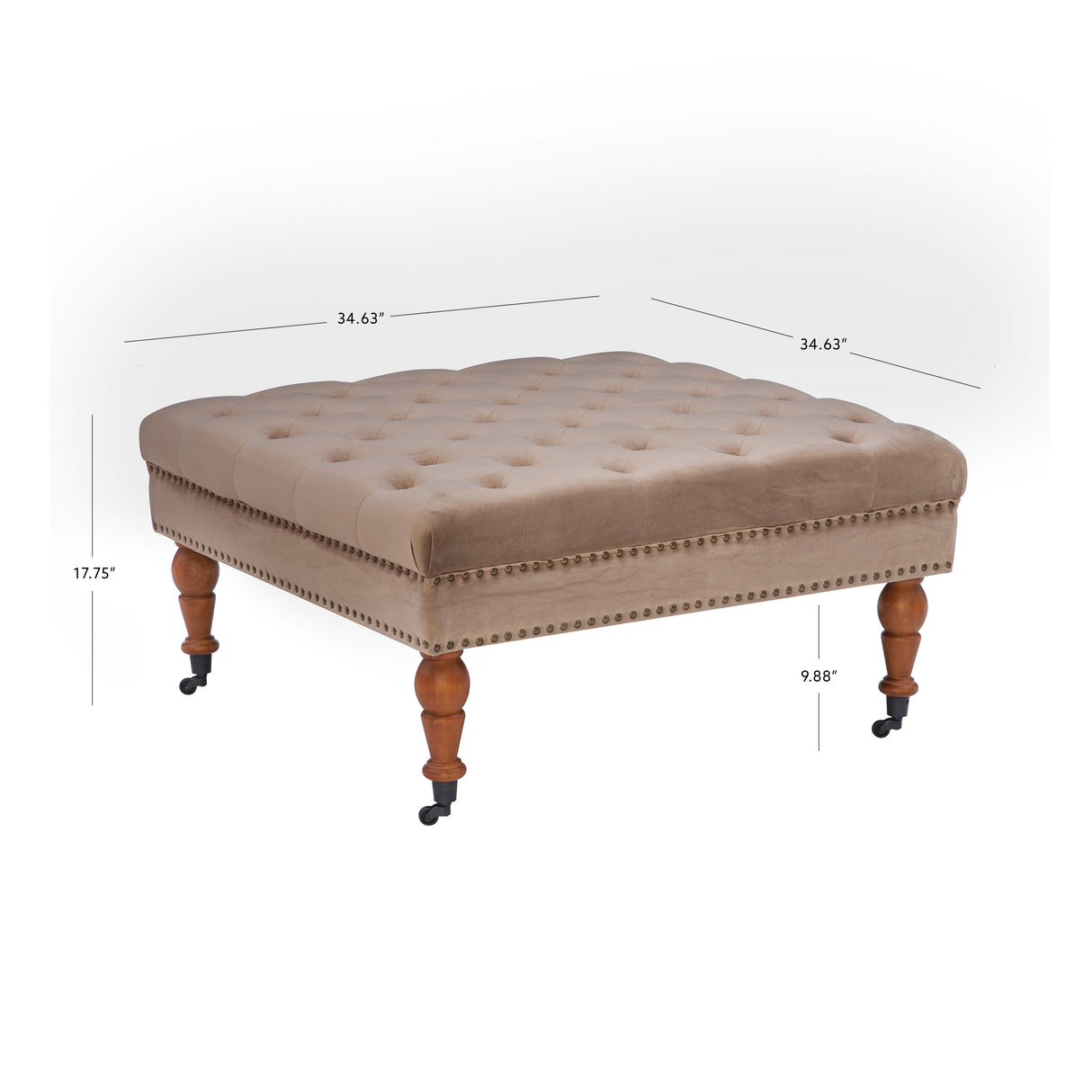 Isabelle Square Tufted Ottoman