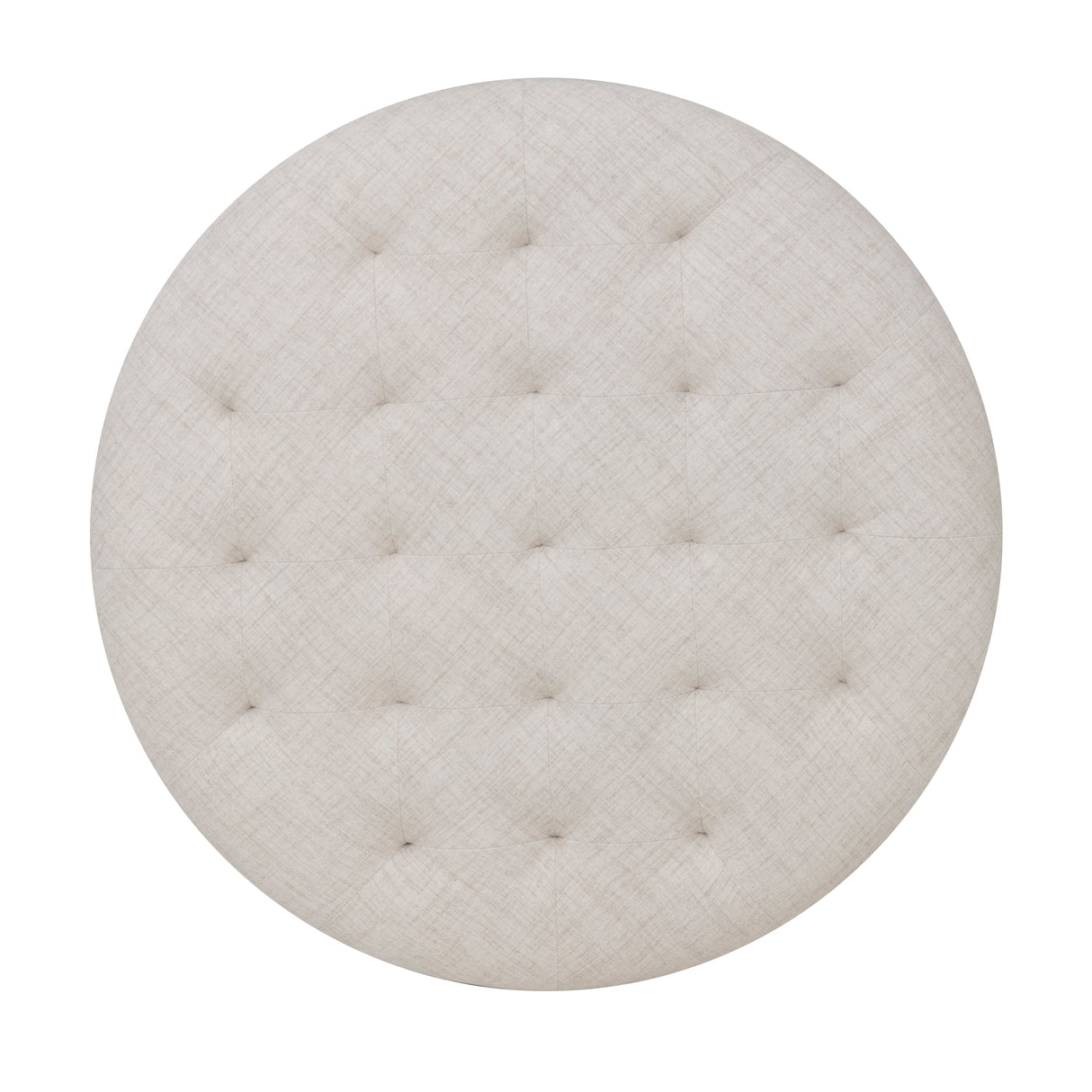 Bella Natural Round Storage Ottoman