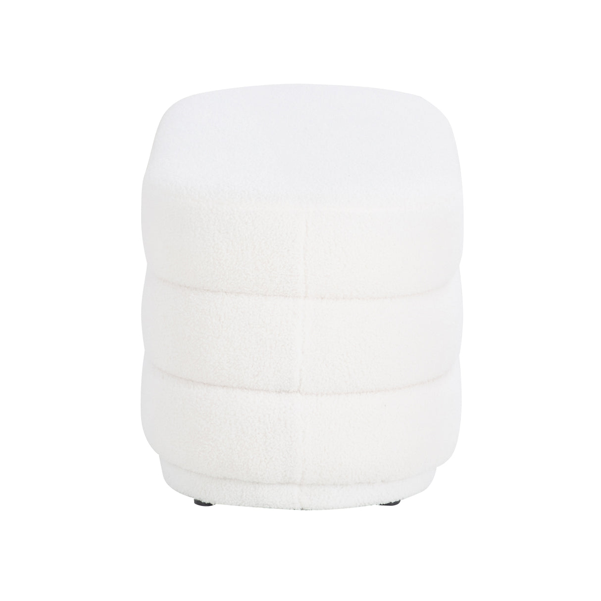 Lisa White Sherpa Oblong Ottoman
