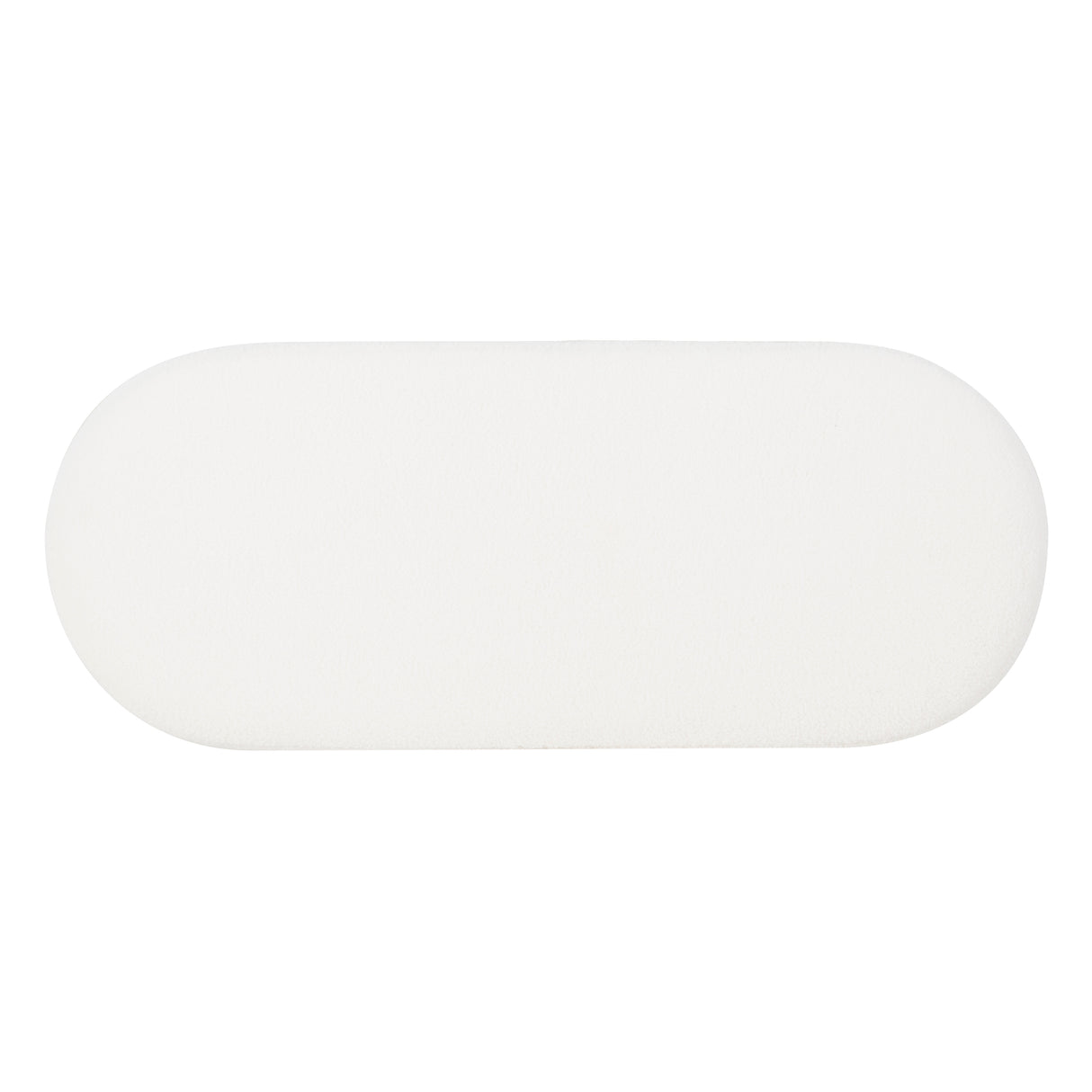 Lisa White Sherpa Oblong Ottoman