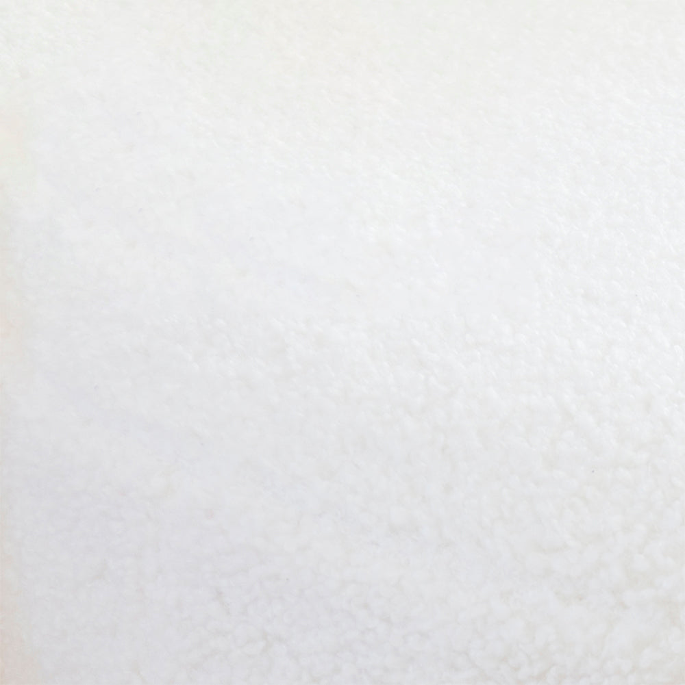 Lisa White Sherpa Oblong Ottoman