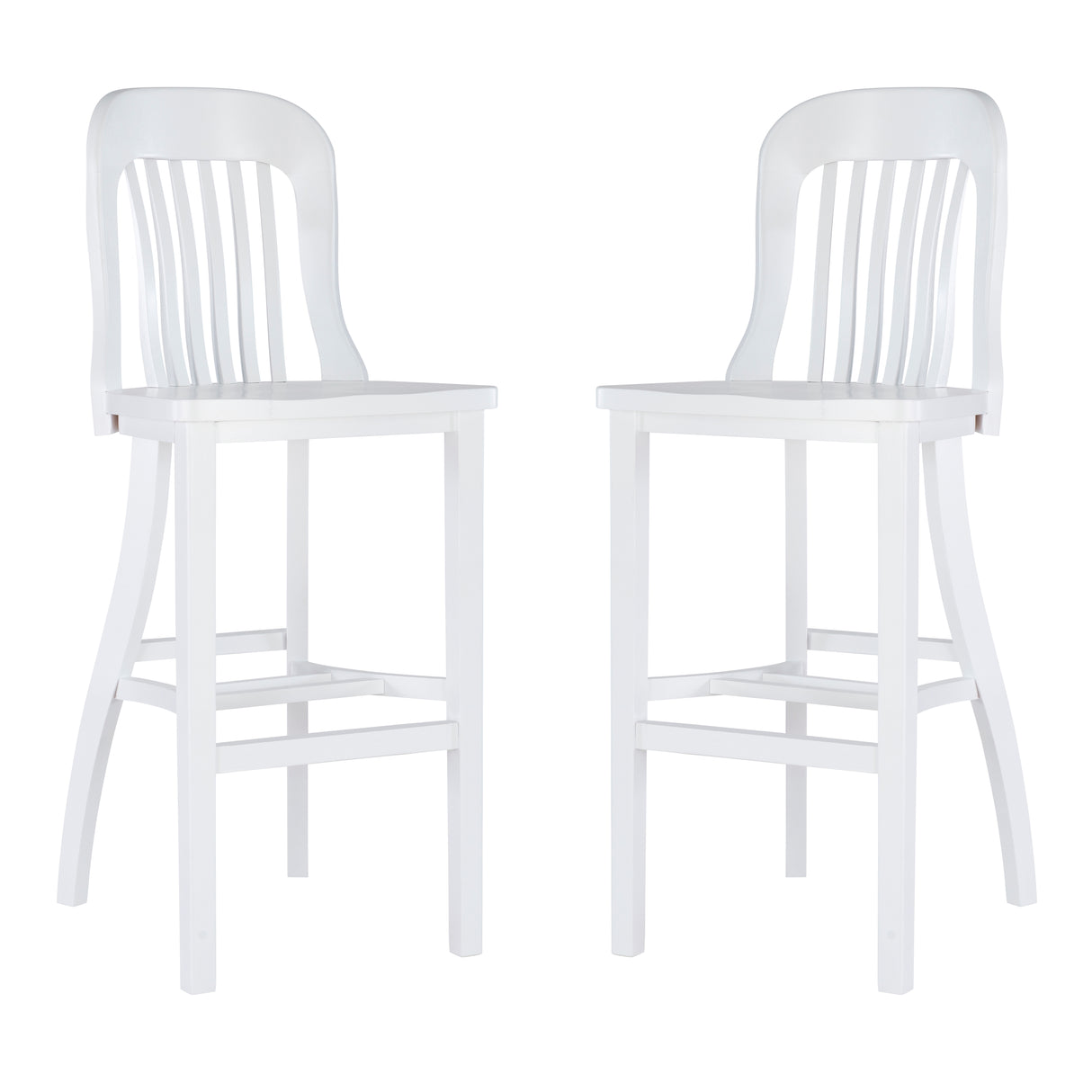 Norman White Bar Stools (Set of 2)