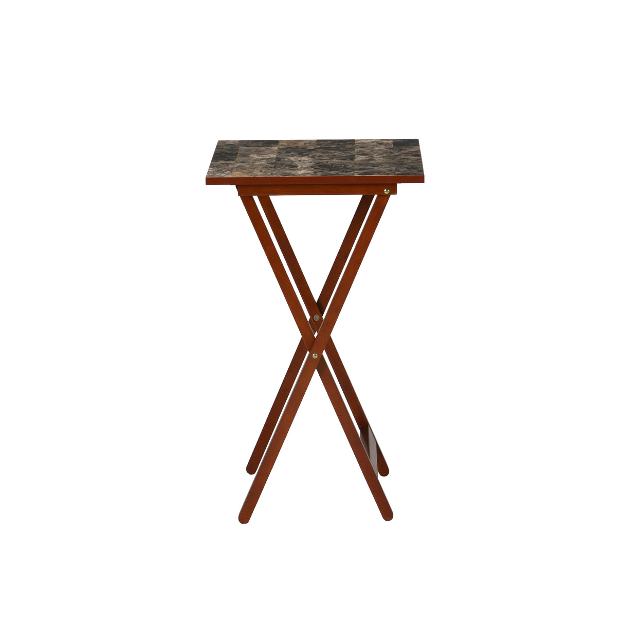 Talia Tray Table Set With Faux Marble