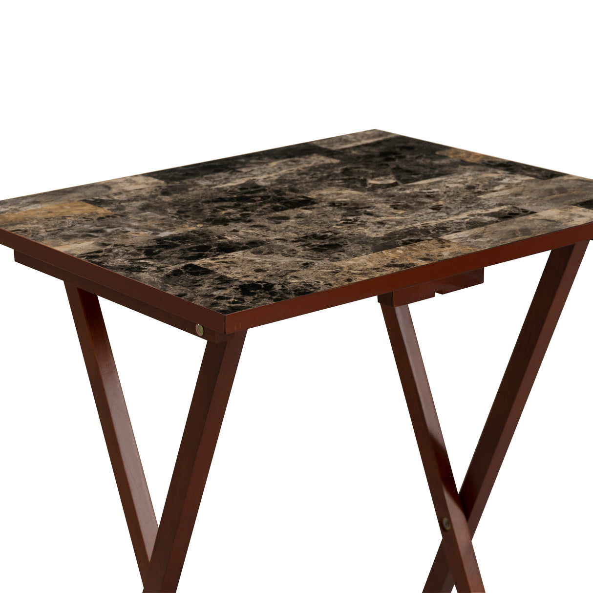Talia Tray Table Set With Faux Marble