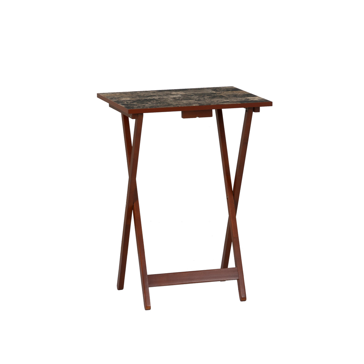 Talia Tray Table Set With Faux Marble